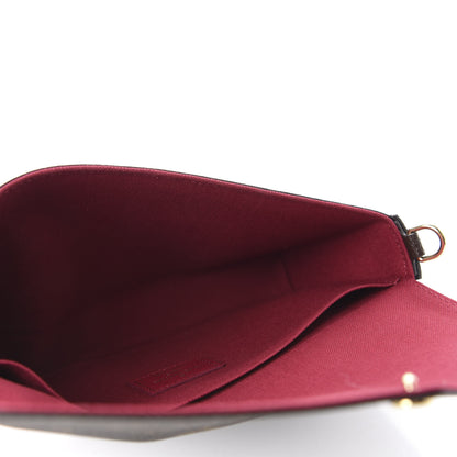 Louis Vuitton Monogram Pochette Felicie Chain Wallet Fuchsia 5 of 10