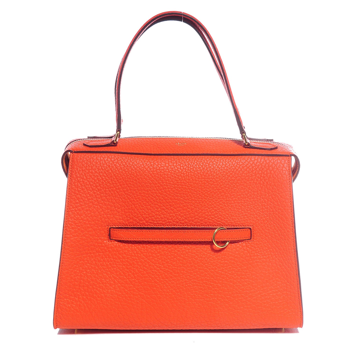 Bullhide Calfskin Small Ring Handbag Burnt Orange