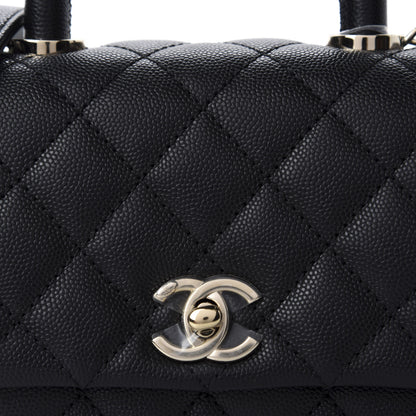 Chanel Caviar Quilted Extra Mini Coco Handle Flap Black 10 of 11