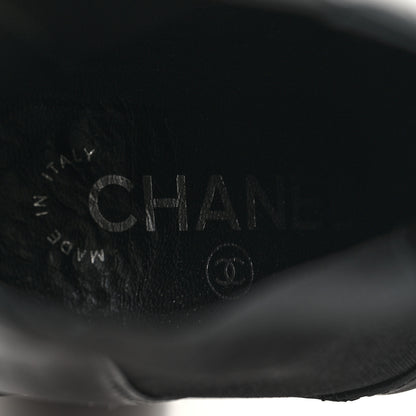 Chanel Calfskin Chain Around Elastic Boots 38 Black 8 of 9