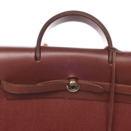Hermes Toile Vache Hunter Herbag 30 PM Backpack Havane 9 of 17
