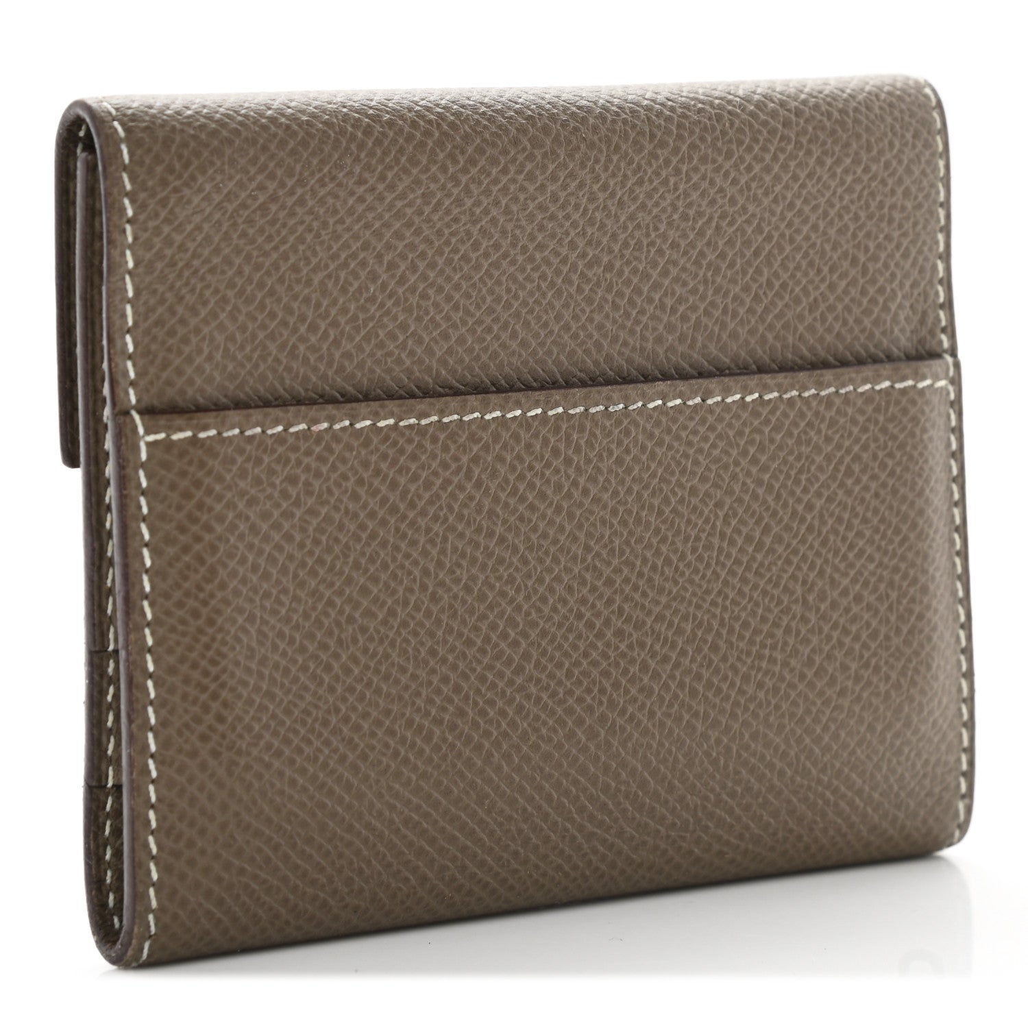 Hermes Epsom Clic Mini Card Holder Etoupe 3 of 6