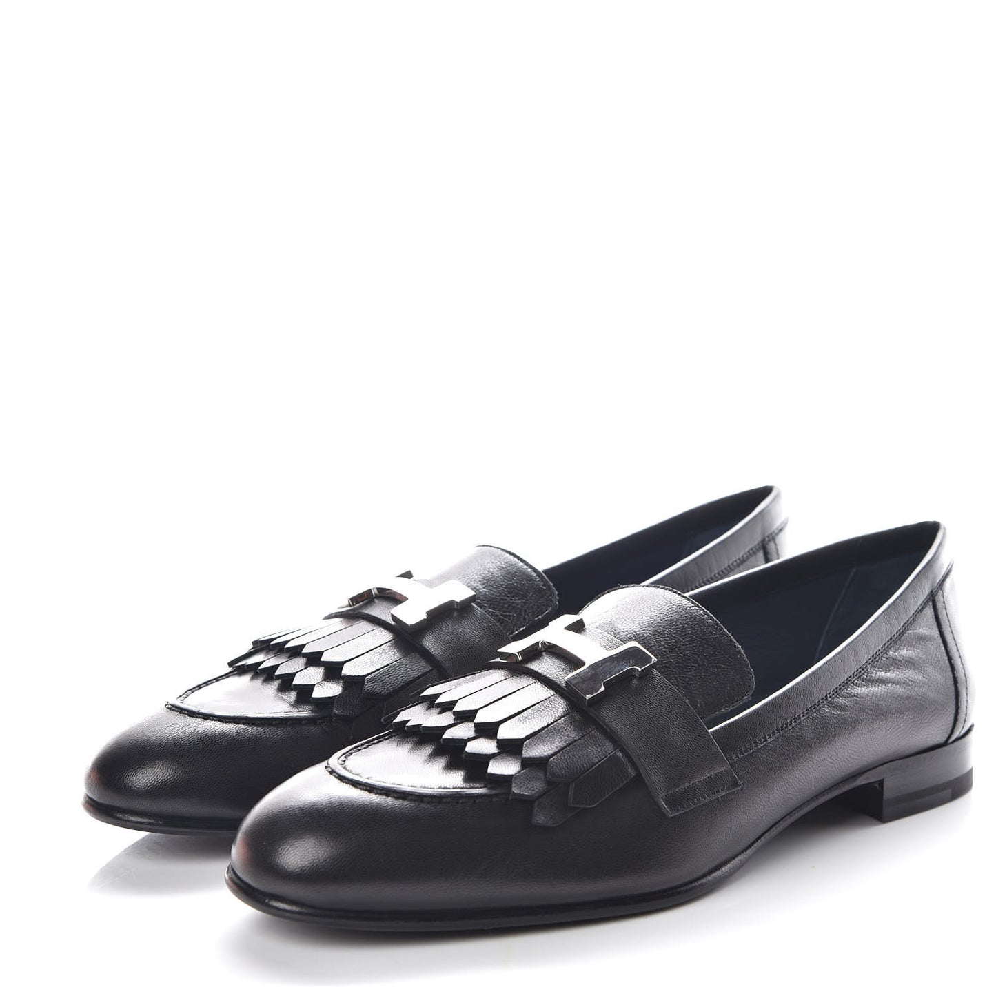 Goatskin Womens Royal Loafers 36.5 Black