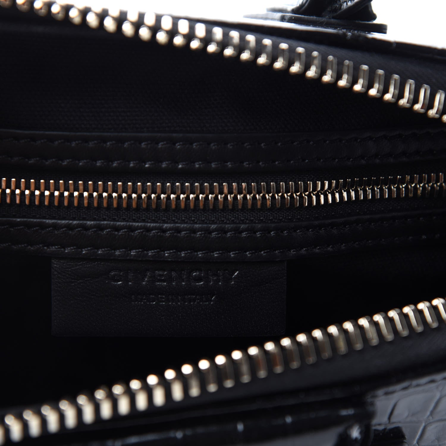 Givenchy Calfskin Crocodile Embossed Mini Antigona Black 8 of 10