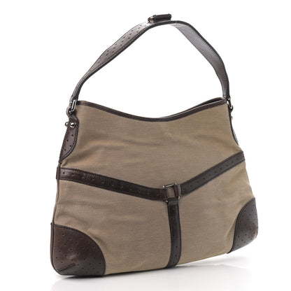 Gucci Canvas Web GG Shoulder Bag Brown 2 of 11