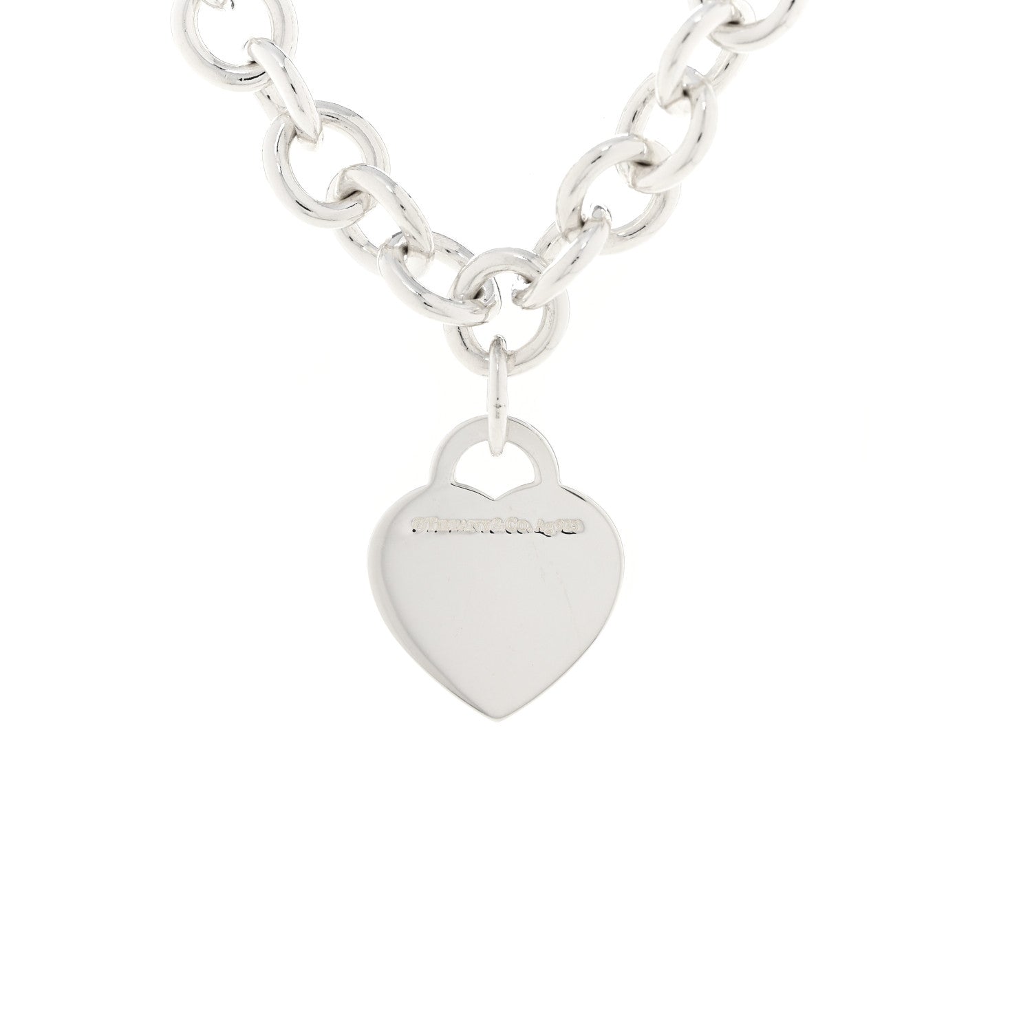 Tiffany Sterling Silver Return to Tiffany Heart Tag Pendant Necklace 5 of 5