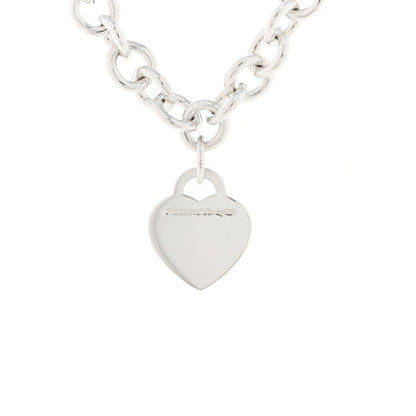 Tiffany Sterling Silver Return to Tiffany Heart Tag Pendant Necklace 5 of 5