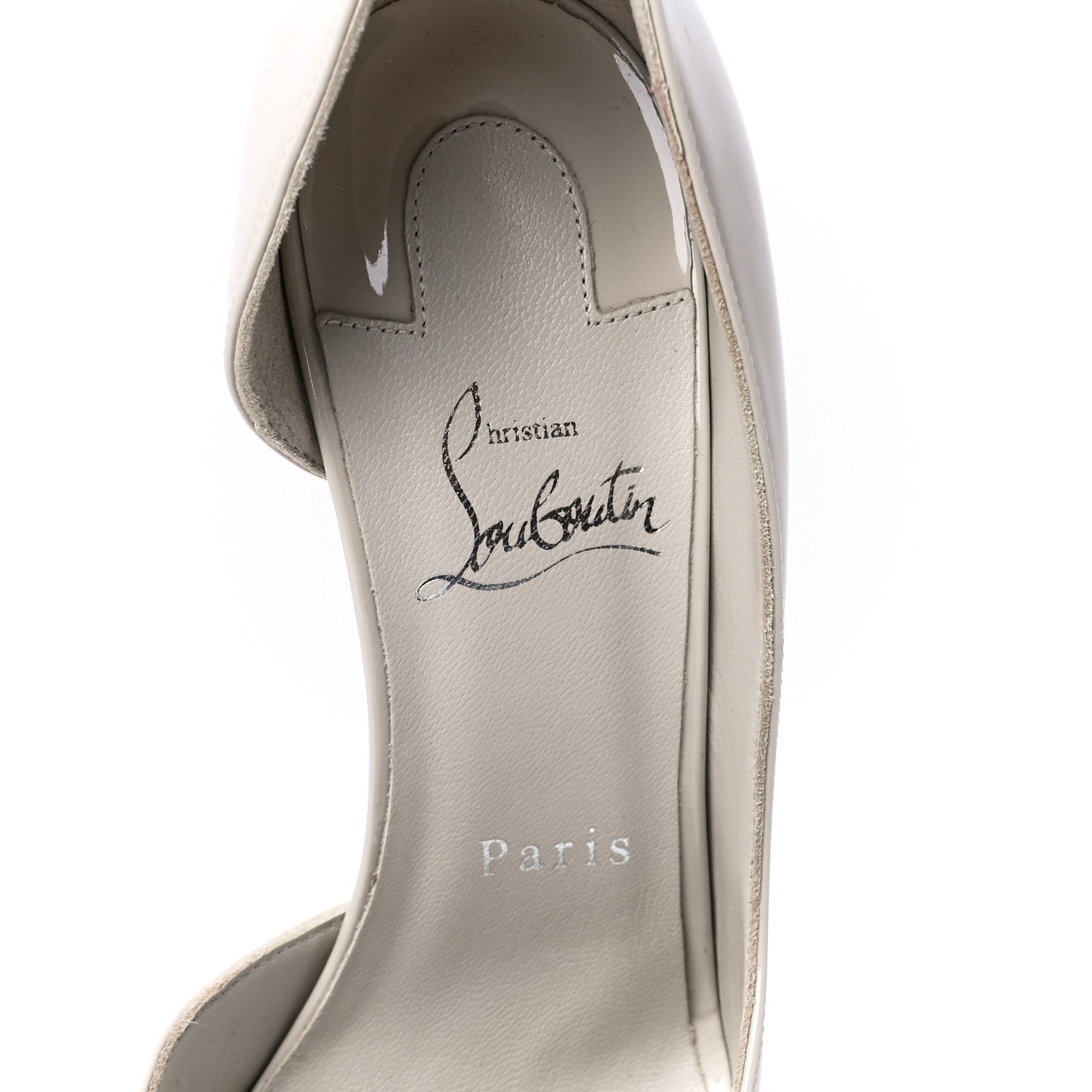 Christian Louboutin Patent Iriza 100 Pumps 38.5 White 6 of 7