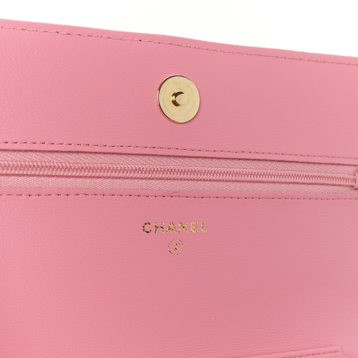 Chanel Lambskin Quilted Wallet On Chain WOC Pink 6 of 11