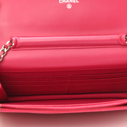 Chanel Patent Calfskin Quilted Reissue Wallet On Chain WOC Pink 5 of 10