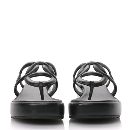 Hermes Nappa Gipsy Sandals 39 Black 3 of 9