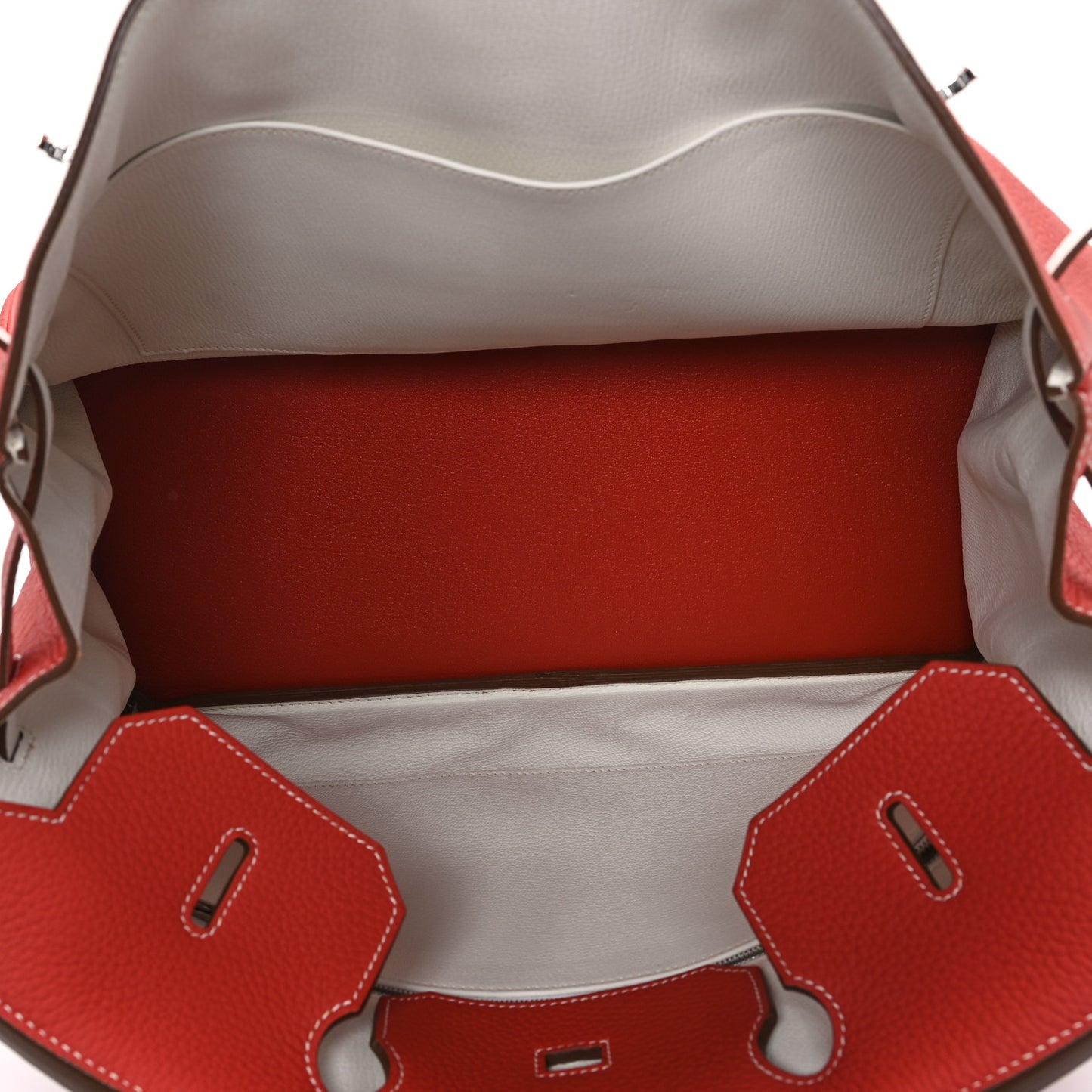 Togo Casaque Birkin 40 Sanguine White