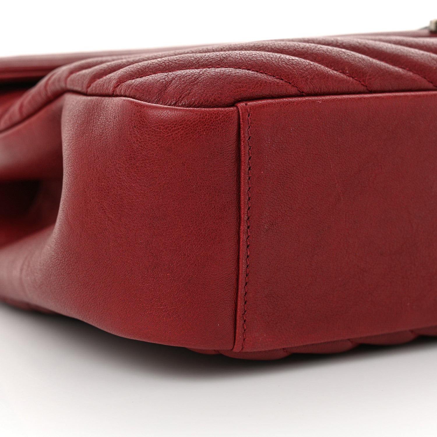 Saint Laurent Sheepskin Matelasse Chevron Large College Monogram Satchel Palissandre 9 of 11