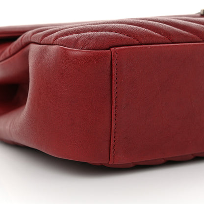 Saint Laurent Sheepskin Matelasse Chevron Large College Monogram Satchel Palissandre 9 of 11