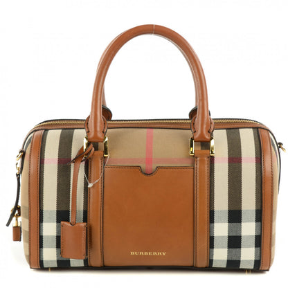 Burberry House Check Medium Alchester Bowling Bag Tan 11 of 20