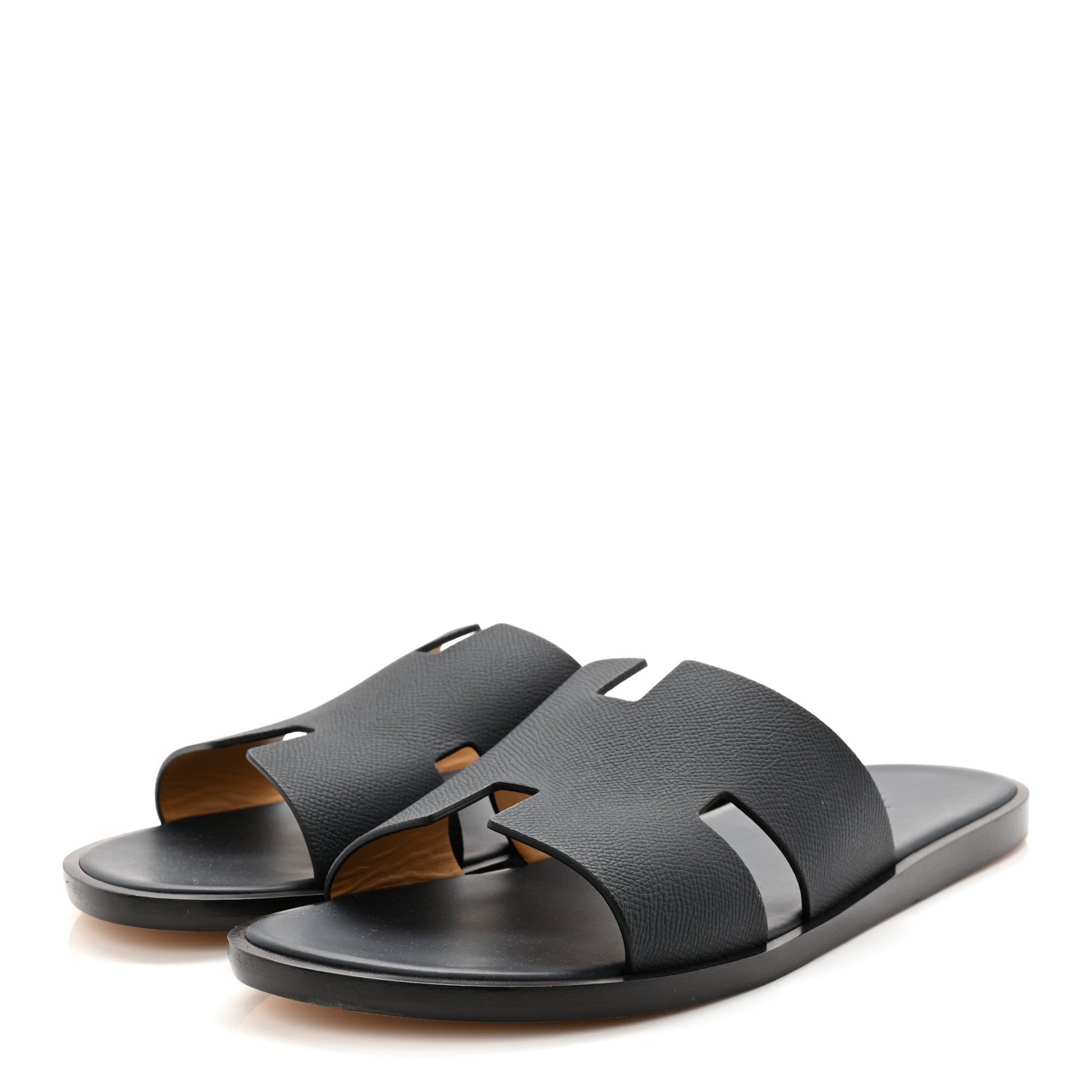 Hermes Epsom Mens Izmir Sandals 45.5 Marine 3 of 10