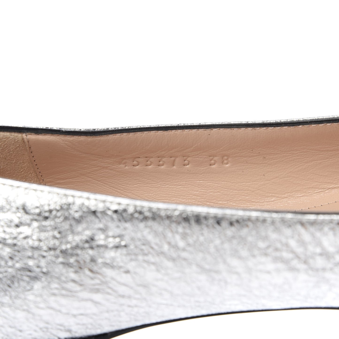 Galassia GG Marmont Fringe Flats 38 Argento