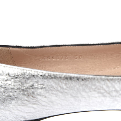 Gucci Galassia GG Marmont Fringe Flats 38 Argento 9 of 10