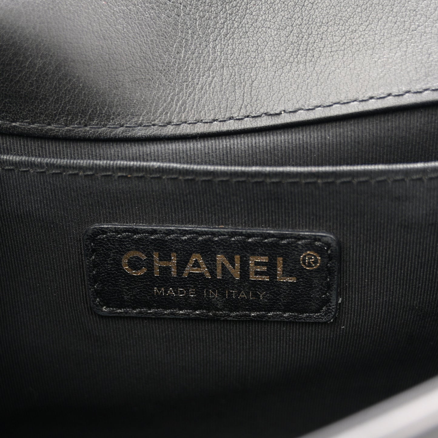 Calfskin Quilted Medium Boy Flap Black