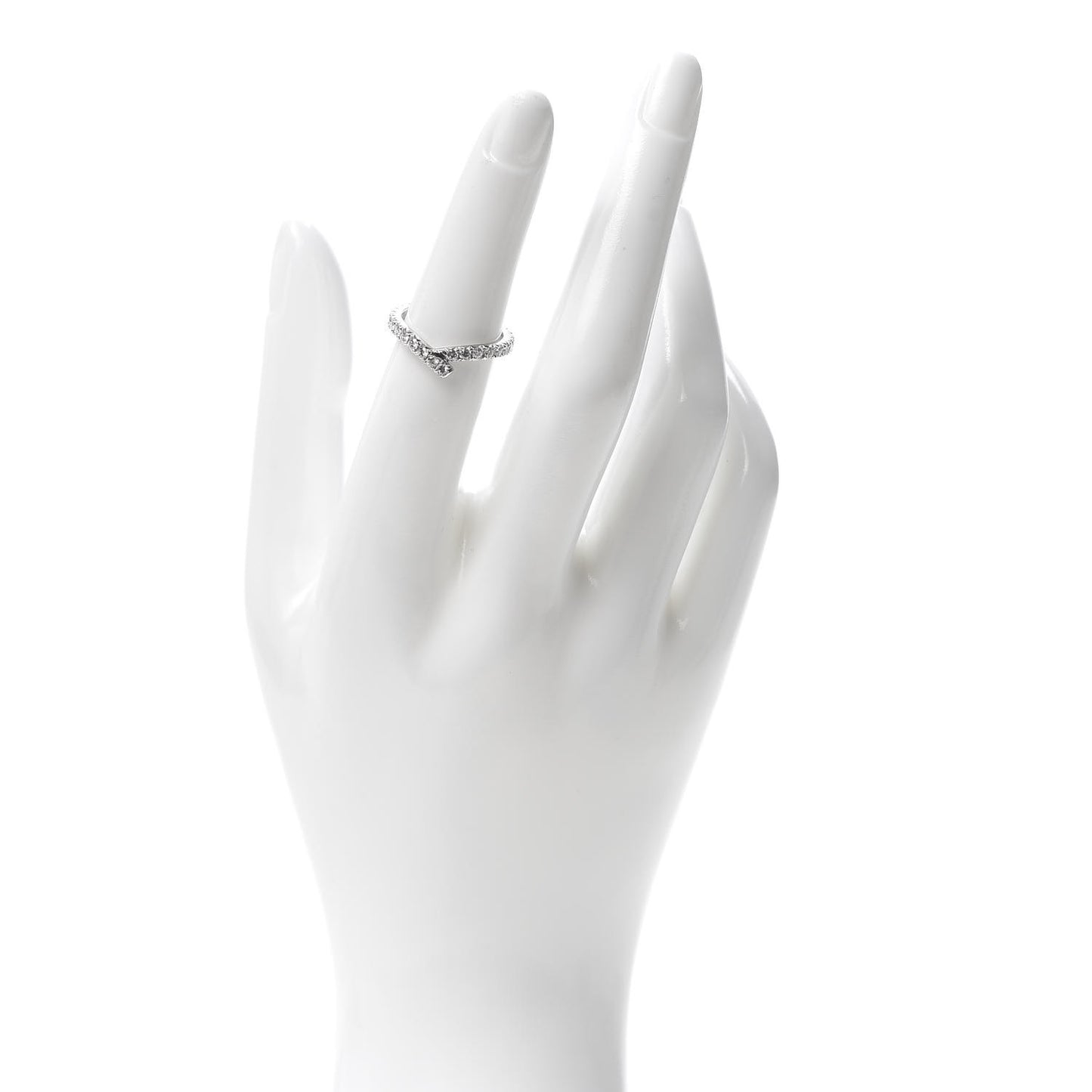 Platinum Diamond Ribbon Wedding Band Ring 50 5.25