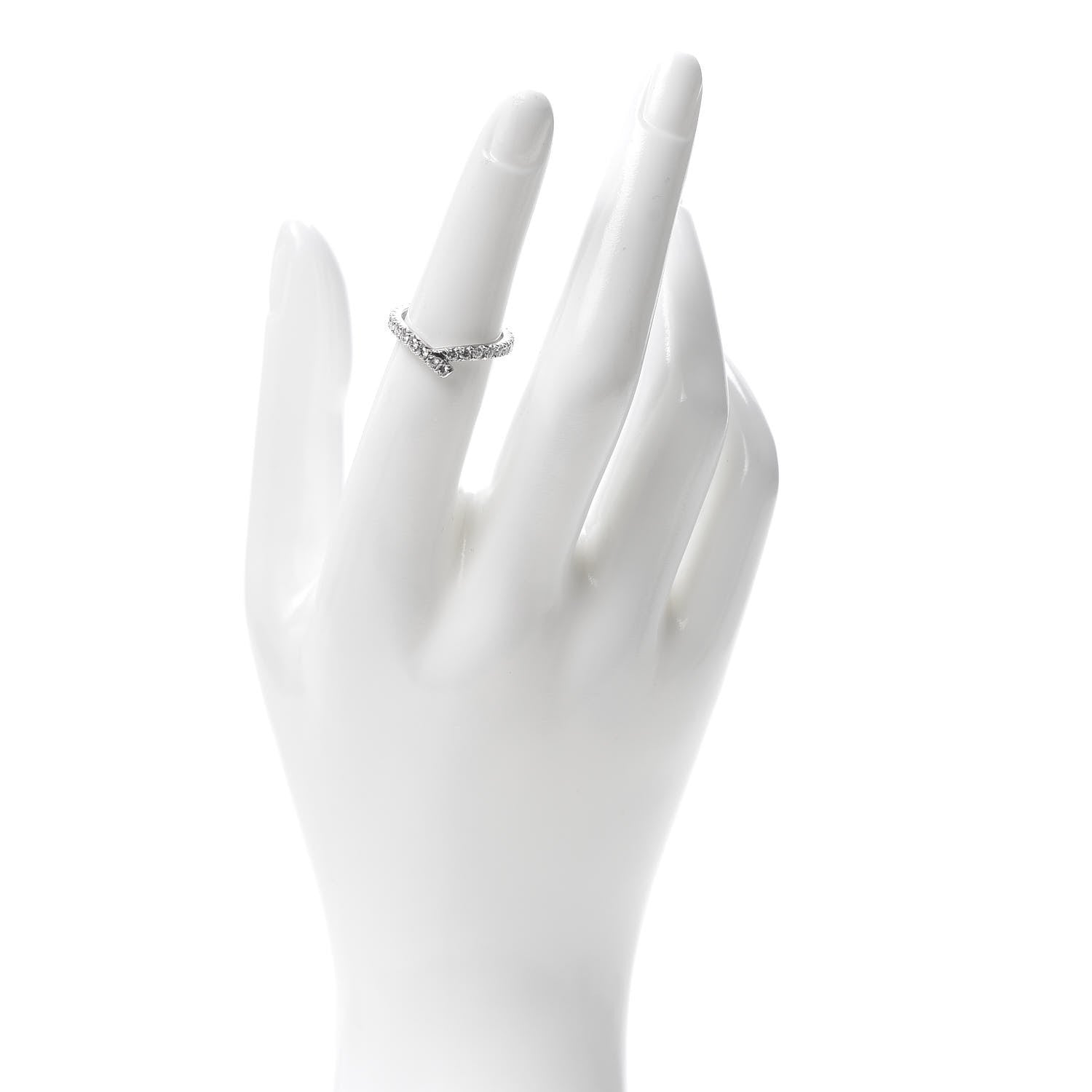 Harry Winston Platinum Diamond Ribbon Wedding Band Ring 50 5.25 2 of 9
