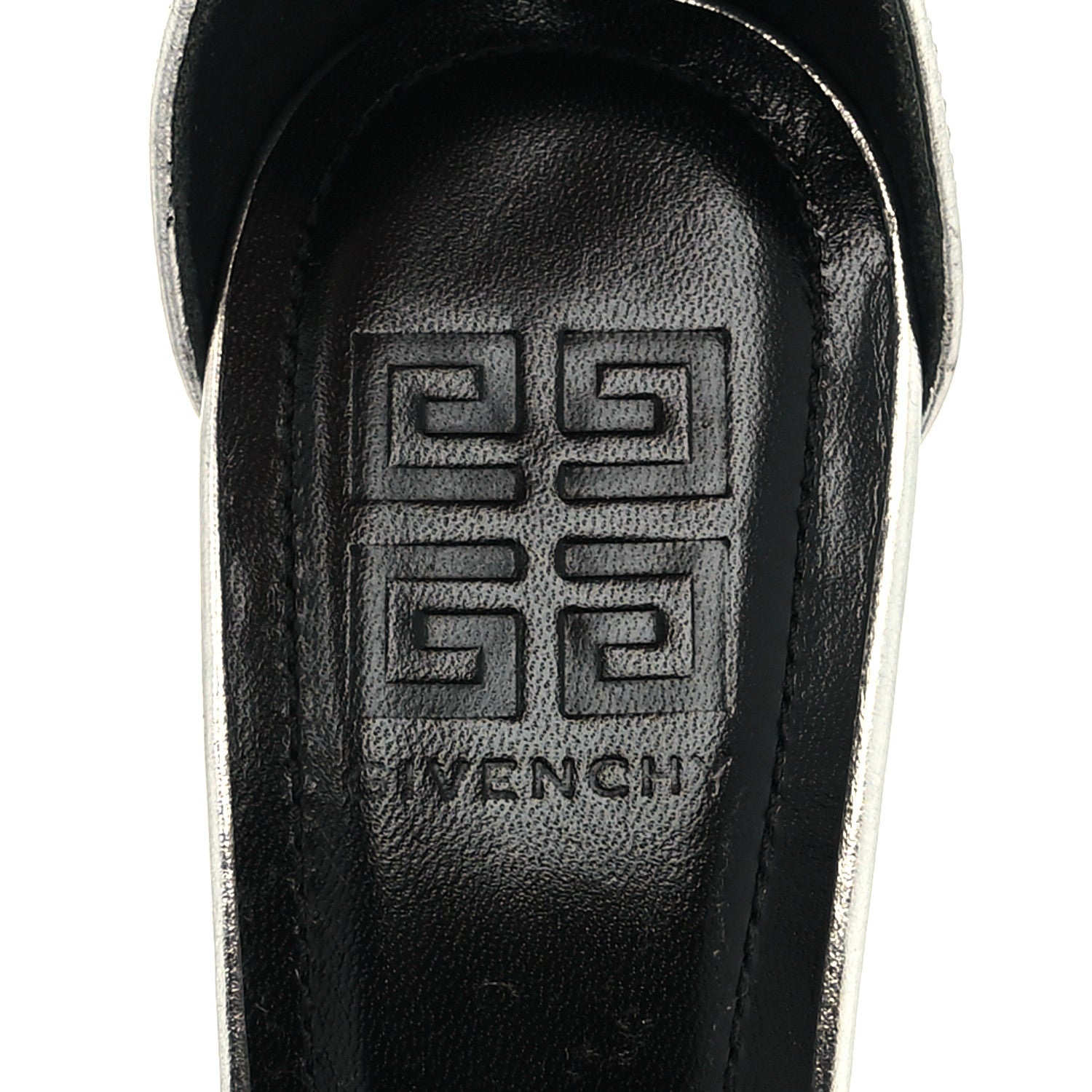 Givenchy Metallic Calfskin G Lock Sandals 36 Silver 8 of 11