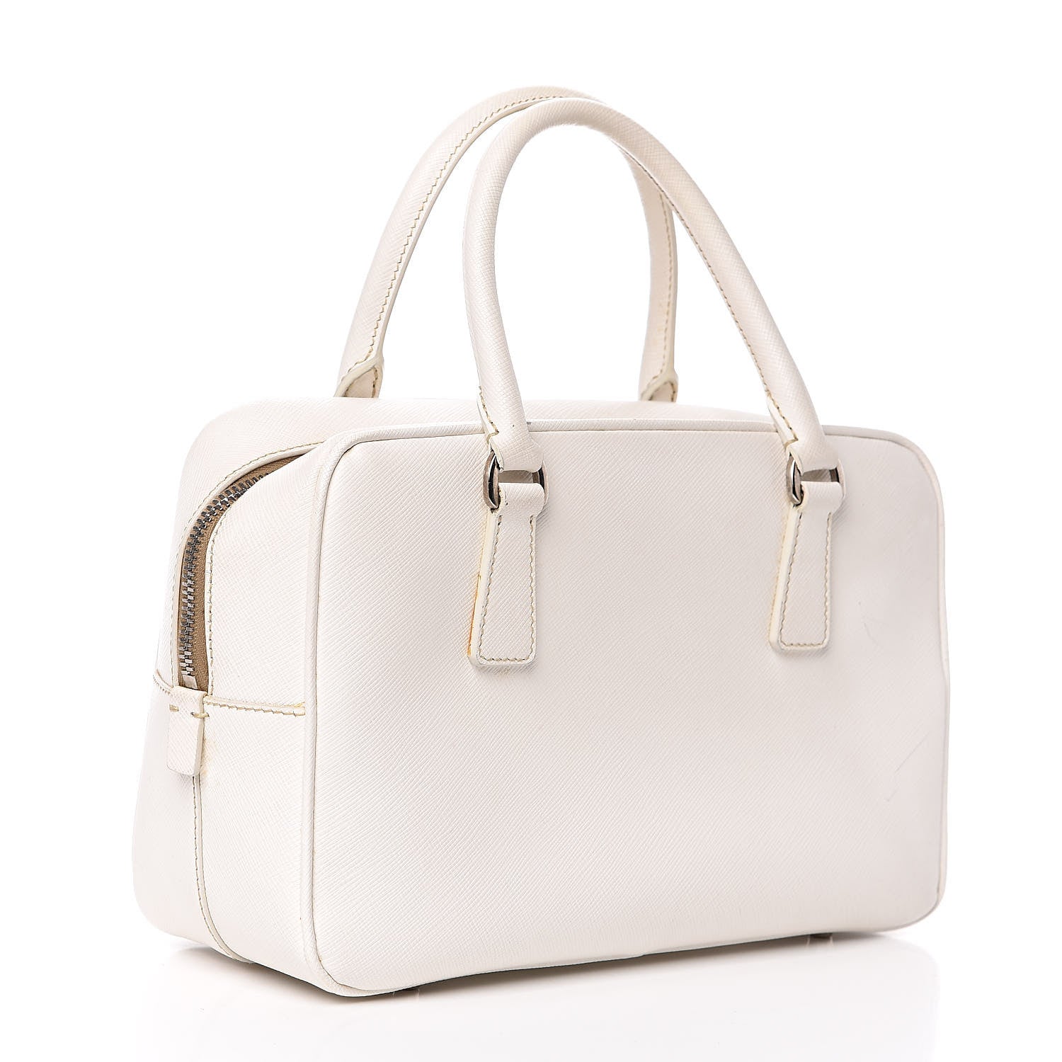 Prada Saffiano Lux Small Tote Bianco 3 of 18