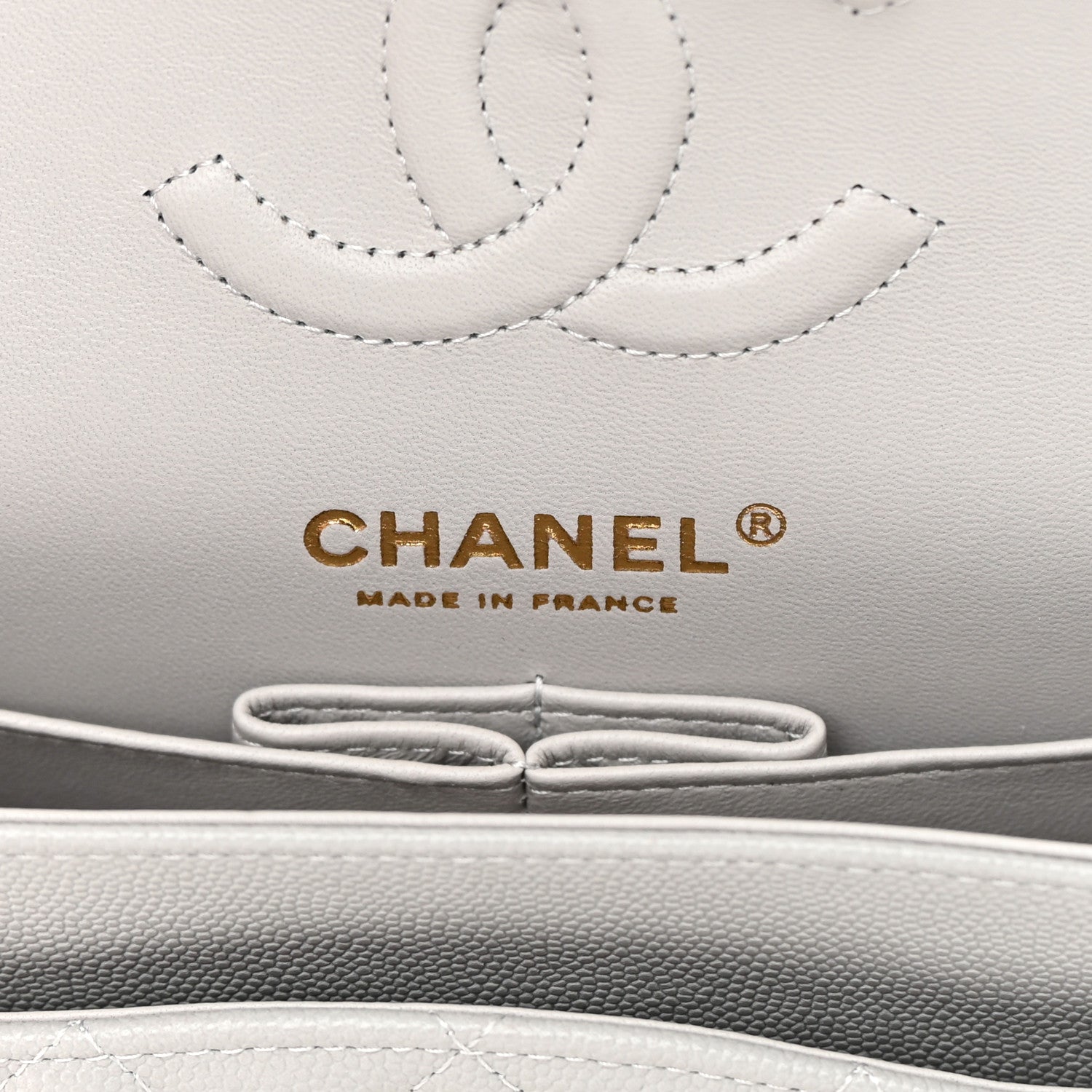 Chanel Caviar Quilted Small Double Flap Grey 6 of 11
