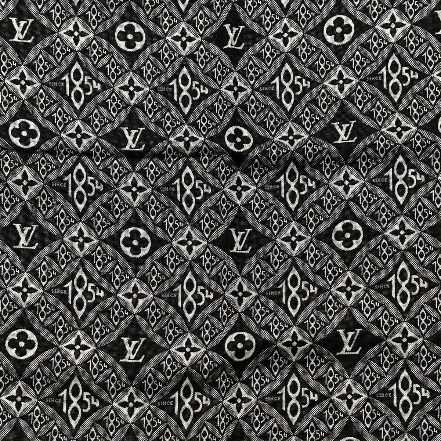 Silk Wool Jacquard Since 1854 Monogram Shawl Gray