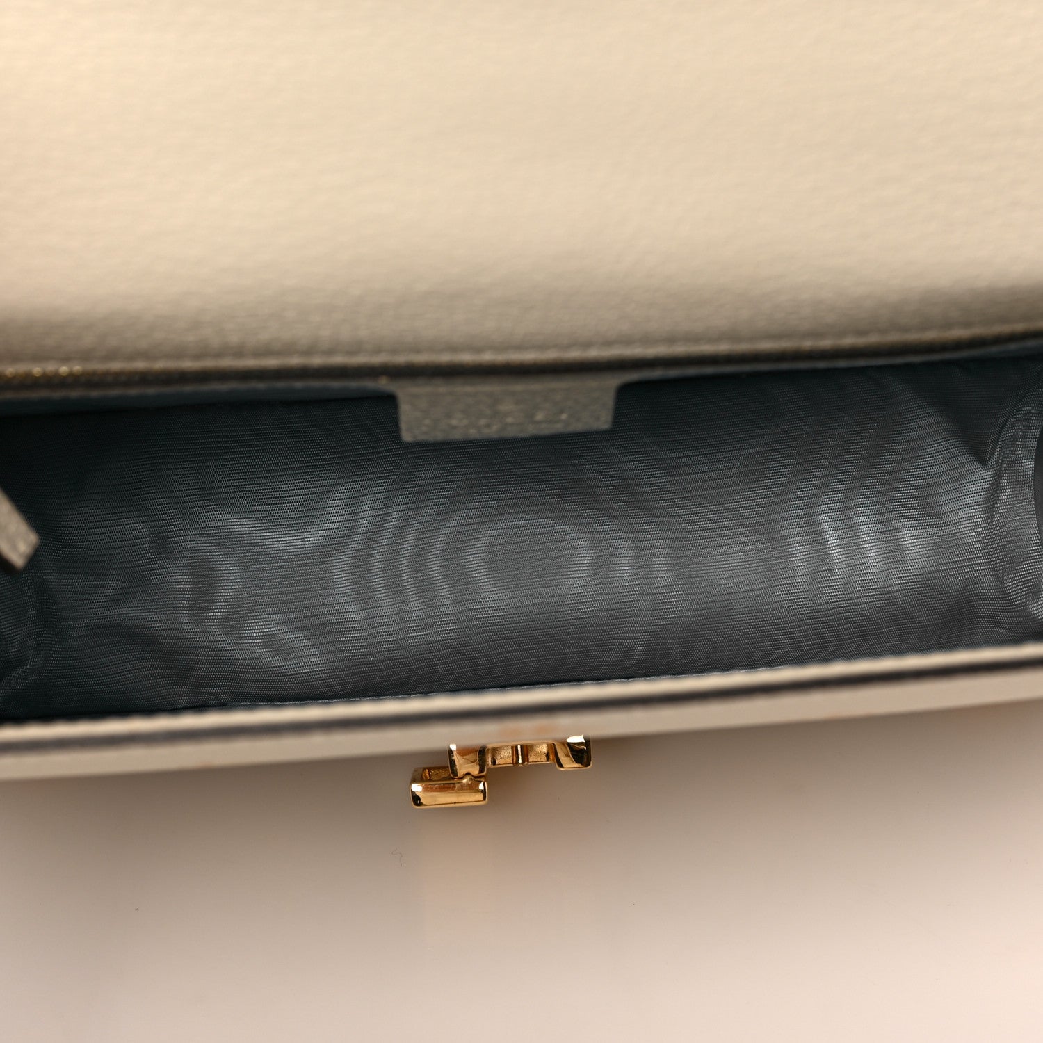 Gucci Textured Calfskin Bee Star Print Small Sylvie Shoulder Bag Mystic White 5 of 9
