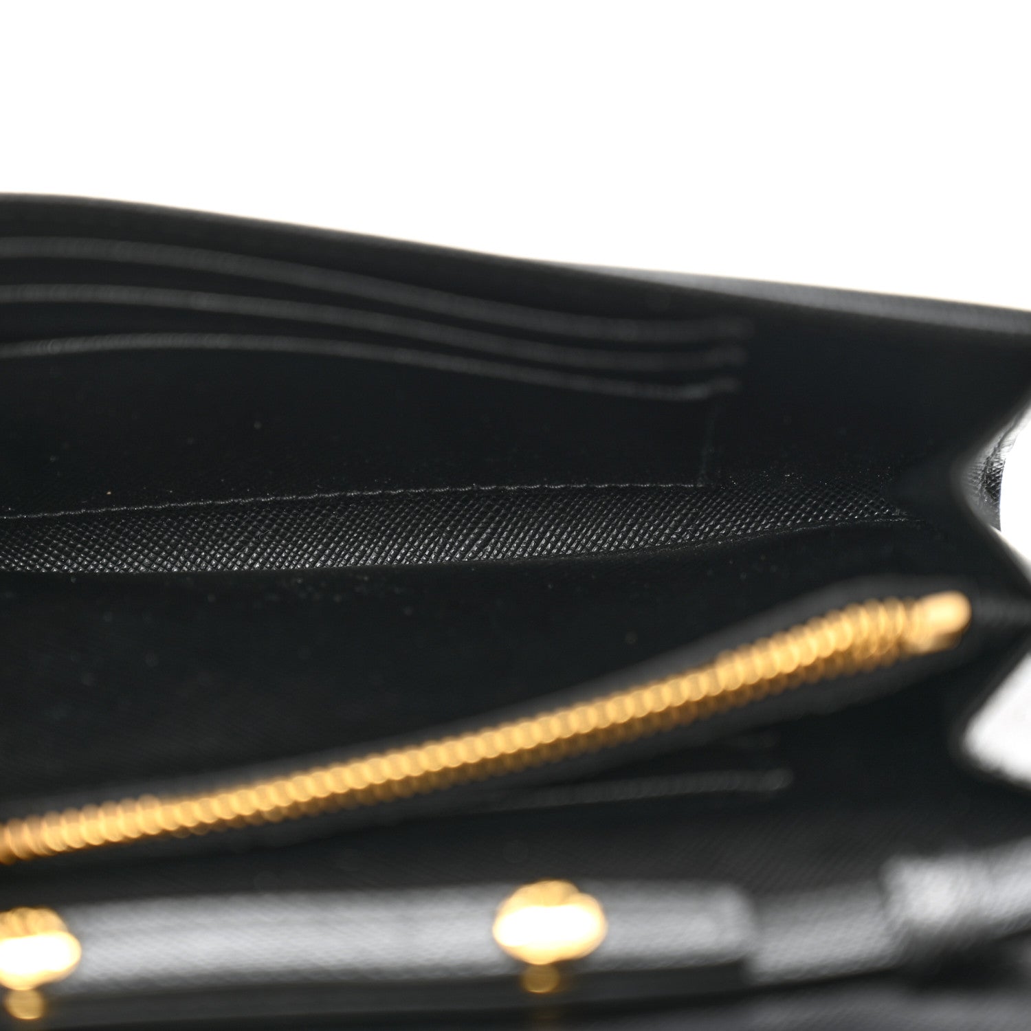 Prada Saffiano Envelope Crossbody Wallet Black 5 of 14