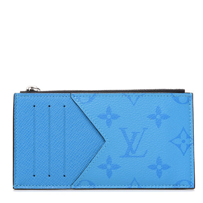 Louis Vuitton Taigarama Coin Card Holder Blue Lagoon 1 of 6