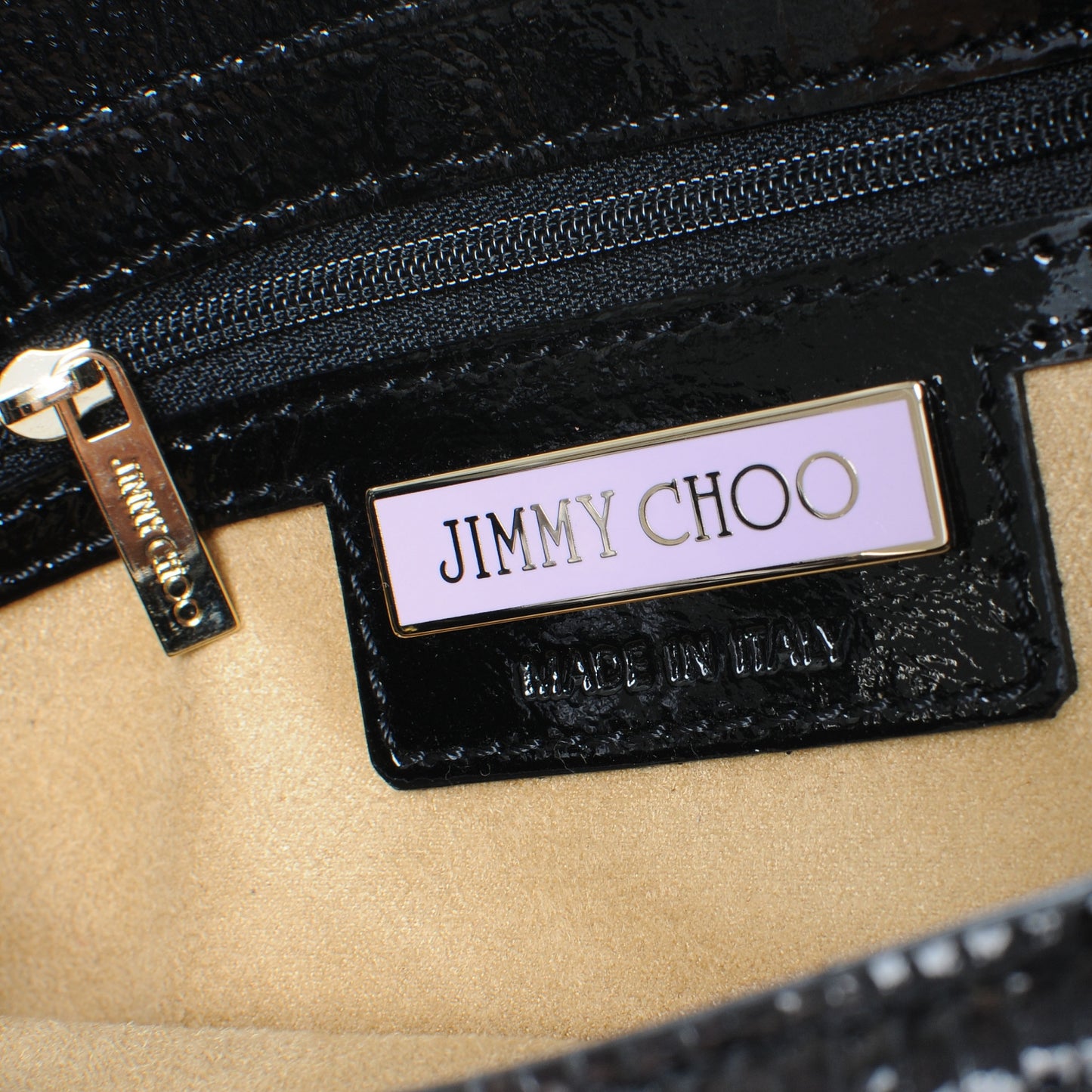 Lizard Embossed Patent Radiant Hobo Anthracite