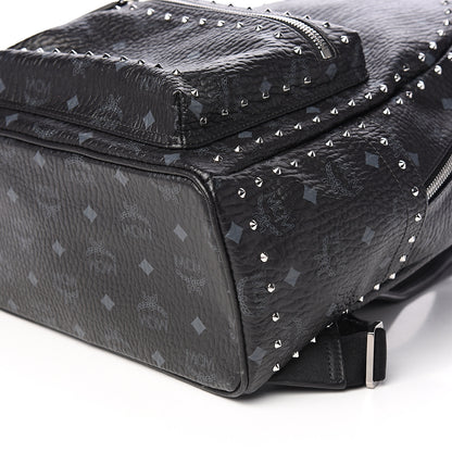 MCM Visetos Studded Small Stark Backpack Black 8 of 9