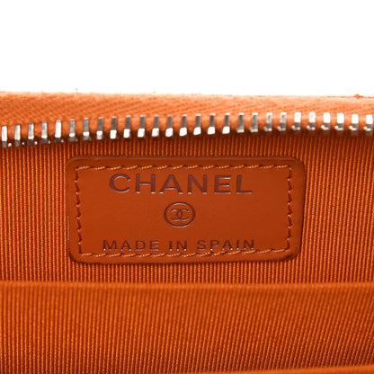 Chanel Patent Calfskin Quilted Zip Coin Purse Orange 6 of 12