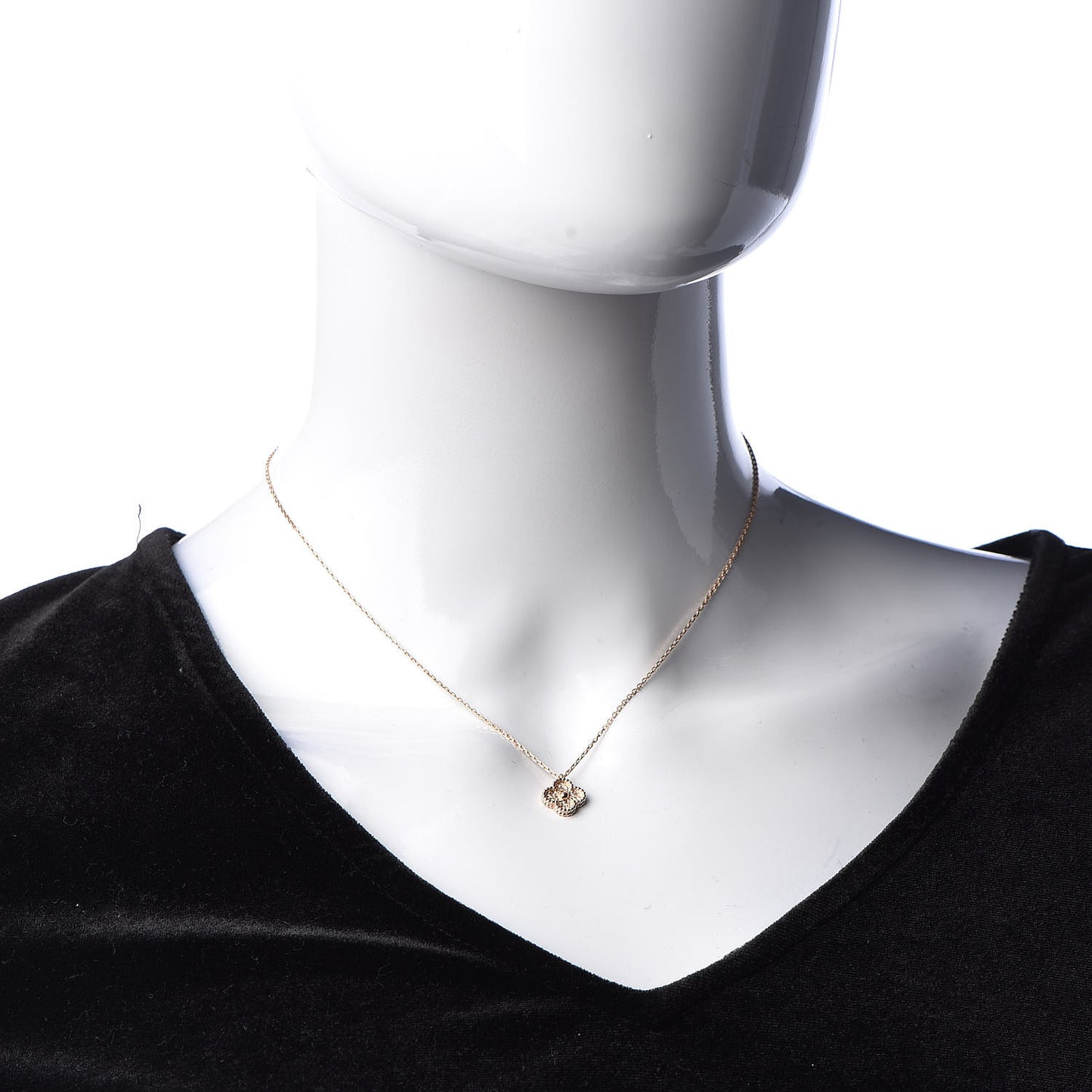 18K Rose Gold Sweet Alhambra Pendant Necklace