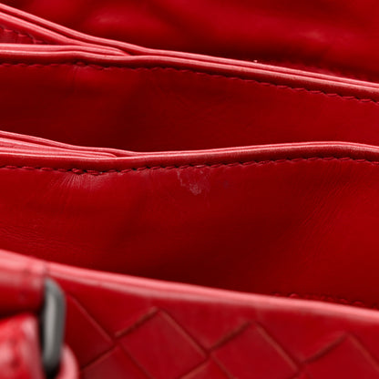 Bottega Veneta Nappa Intrecciato Small Roma Tote Red 12 of 17