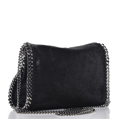 Stella McCartney Shaggy Deer Mini Falabella Fold Over Tote Black 3 of 7