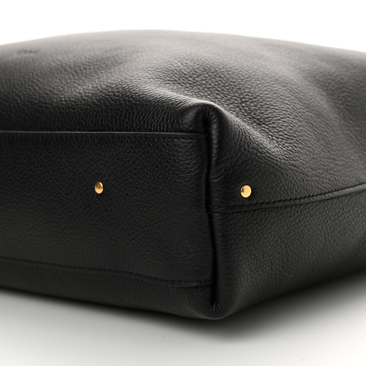 Grained Calfskin Marcie Hobo Bag Black