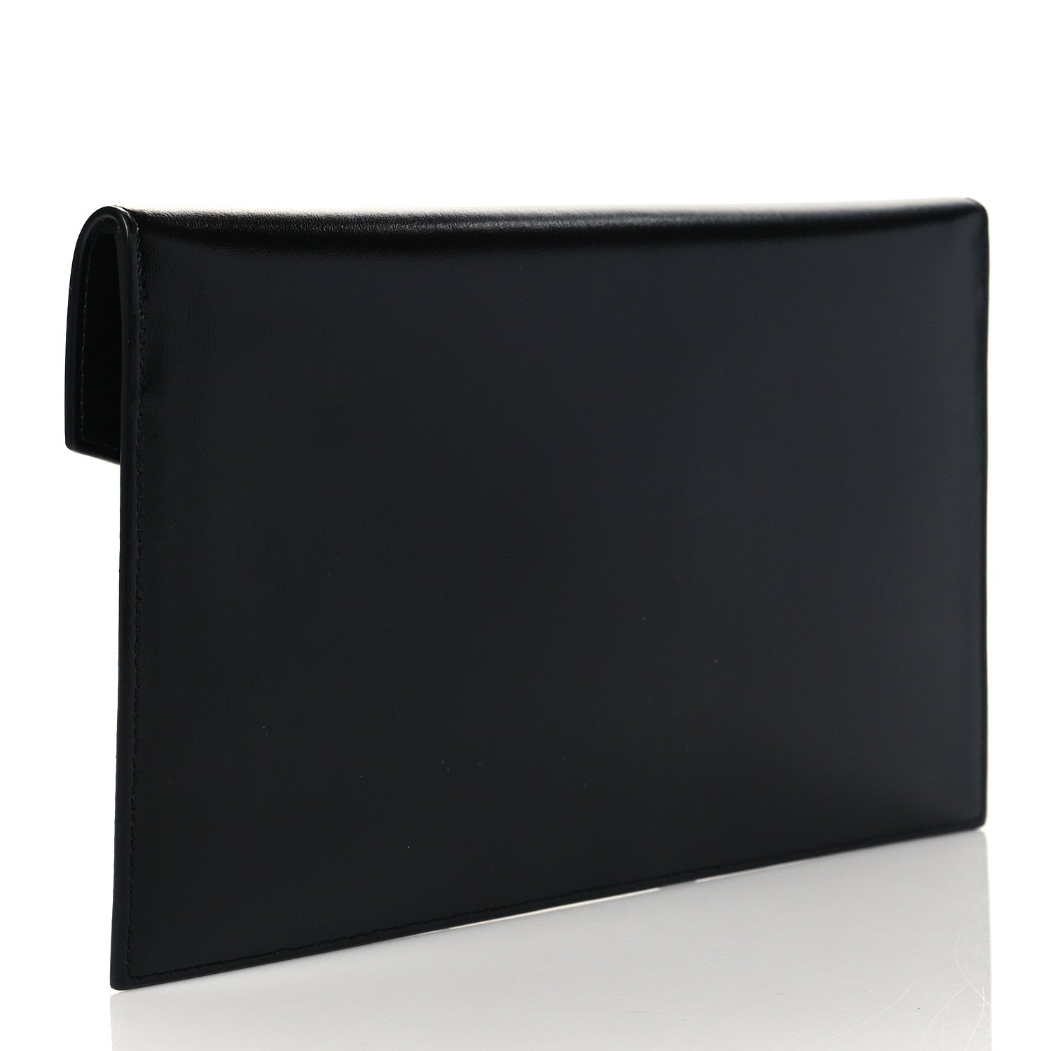 Saint Laurent Smooth Shiny Calfskin Monogram Uptown Pouch Black 4 of 10