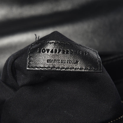 Saint Laurent Calfskin Y Quilted Monogram Small Loulou Backpack Black 8 of 10