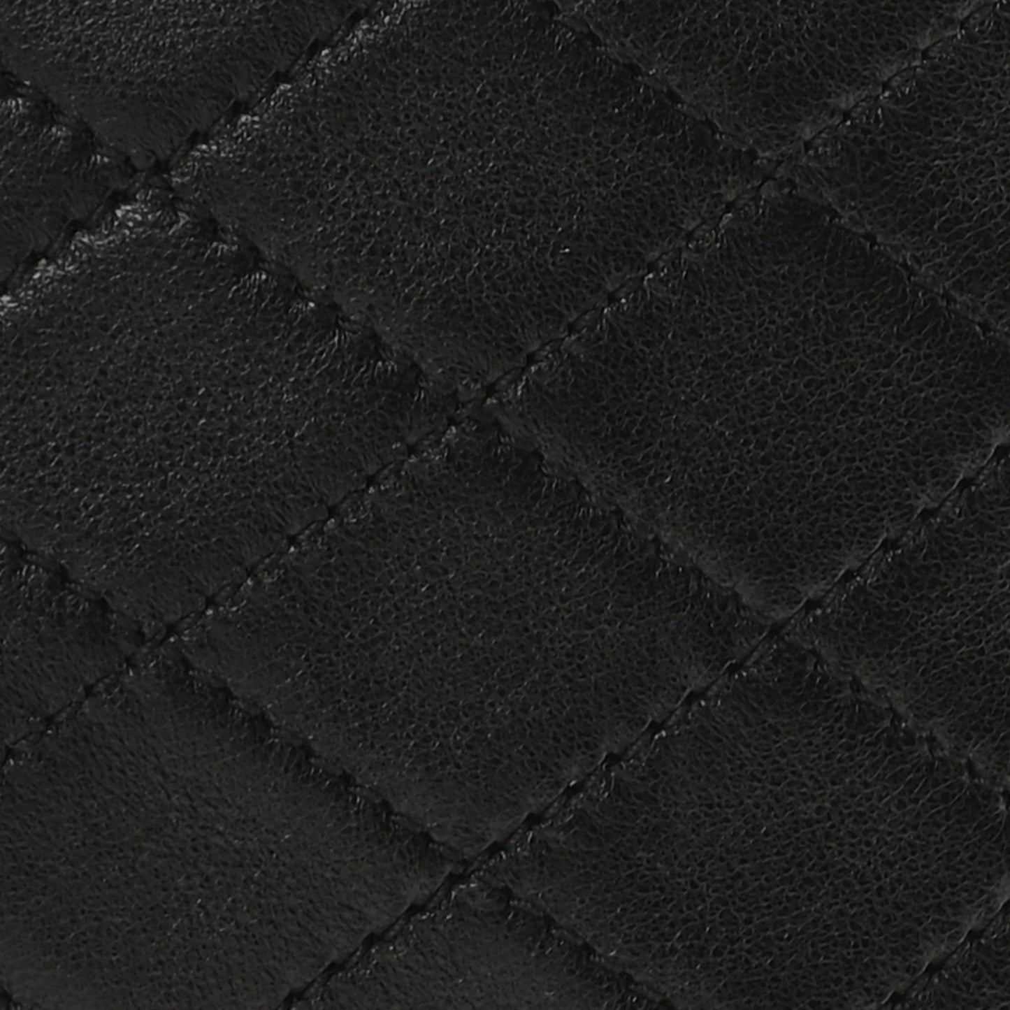 Lambskin Quilted Gaby Cosmetic Pouch Black