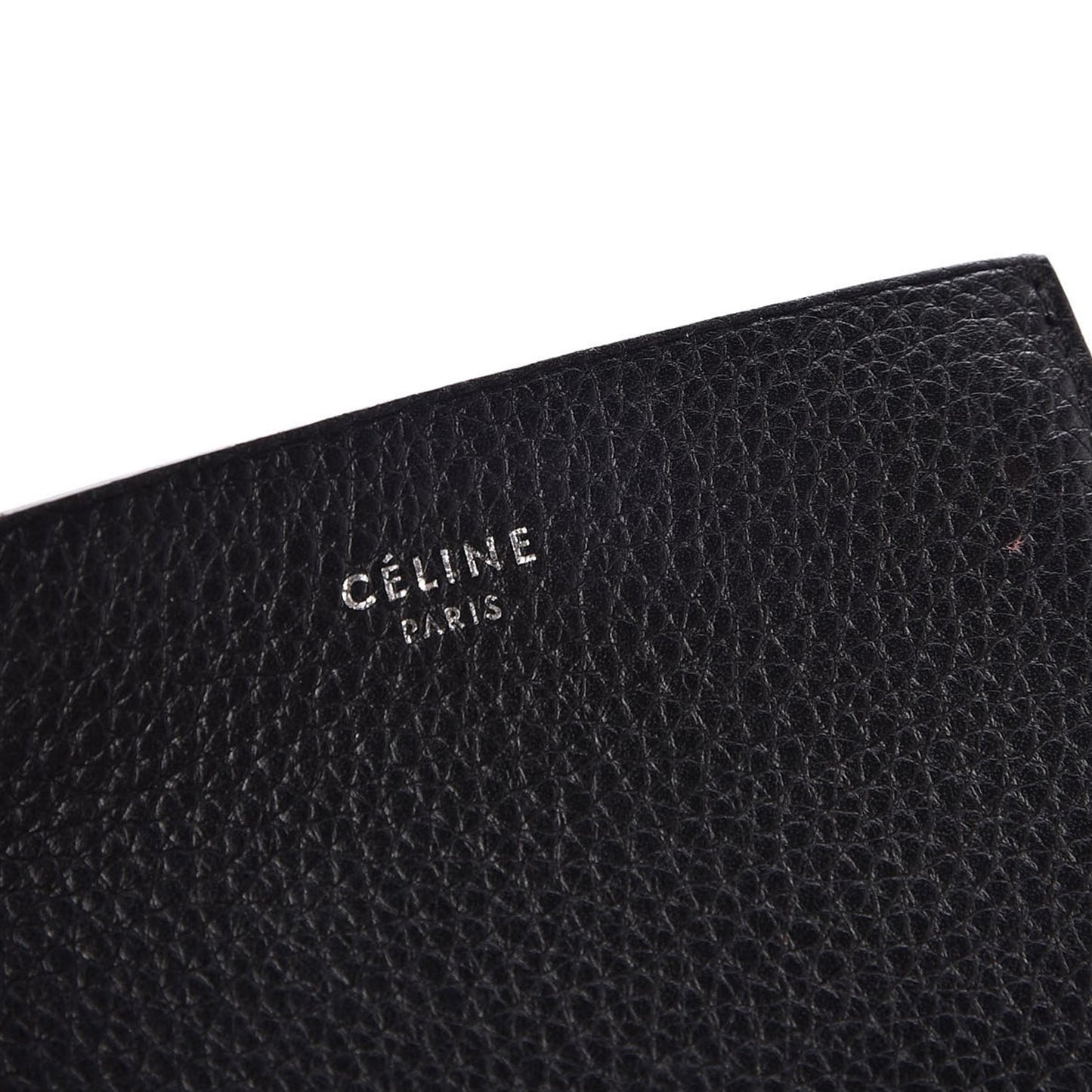 Drummed Calfskin Gusset Card Holder Black