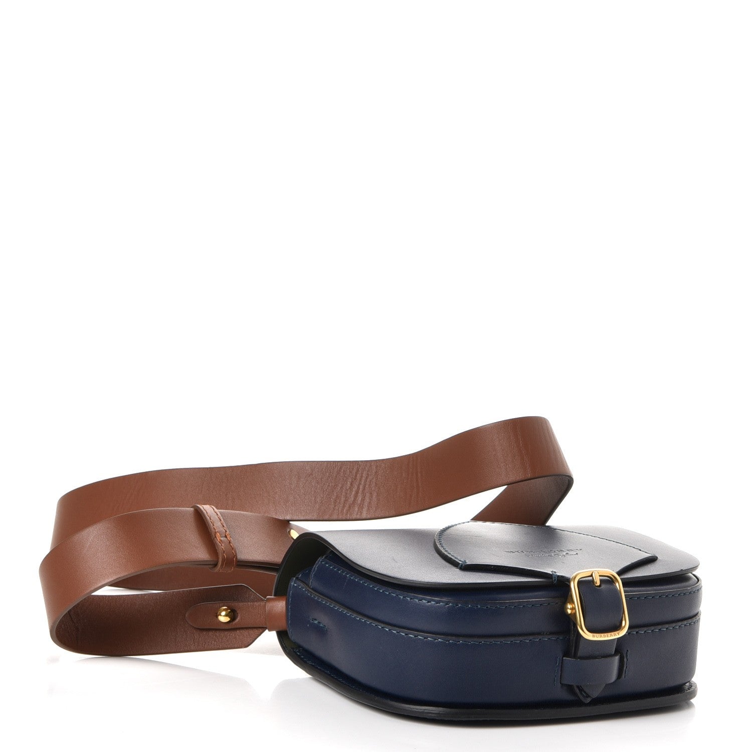 Burberry Calfskin Mini Saddle Bag Mid Indigo 4 of 8