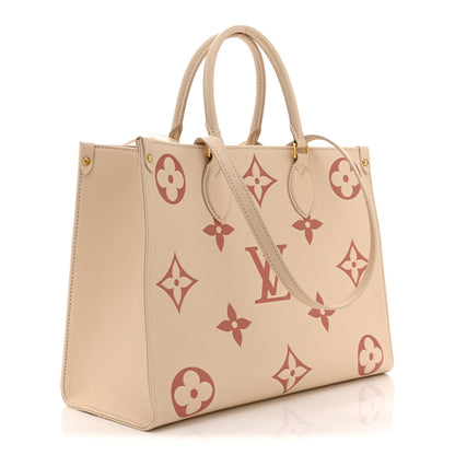 Louis Vuitton Empreinte Monogram Giant Onthego MM Creme Rose Trianon 3 of 9