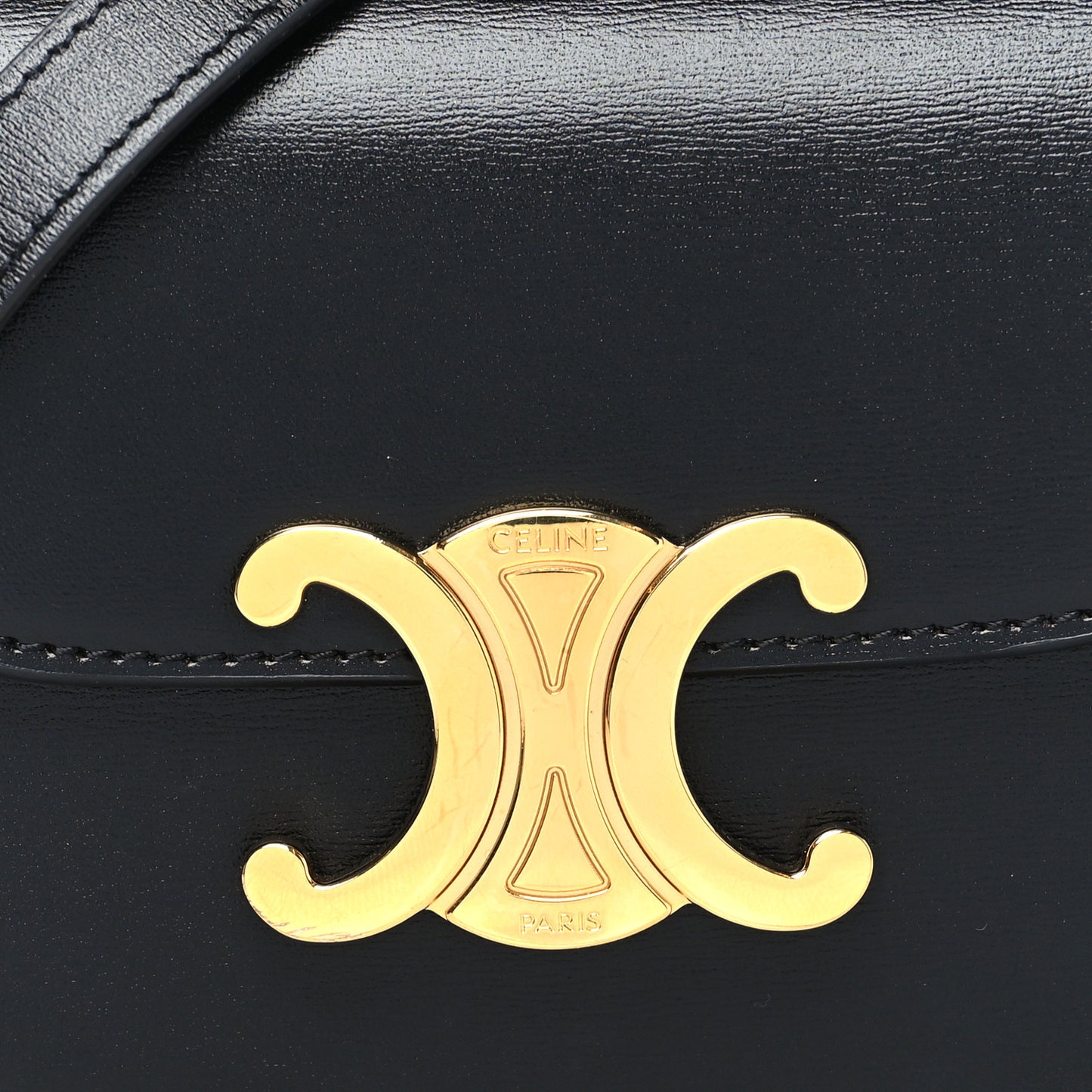 Shiny Calfskin Mini Triomphe Black