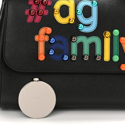 Dolce & Gabbana Dauphine Medium DG Family Patch Miss Sicily Satchel Black 11 of 11