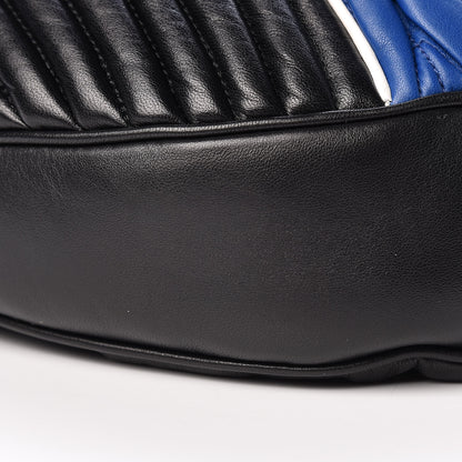 Miu Miu Nappa Matelasse Rider Shoulder Bag Black Blue 11 of 12
