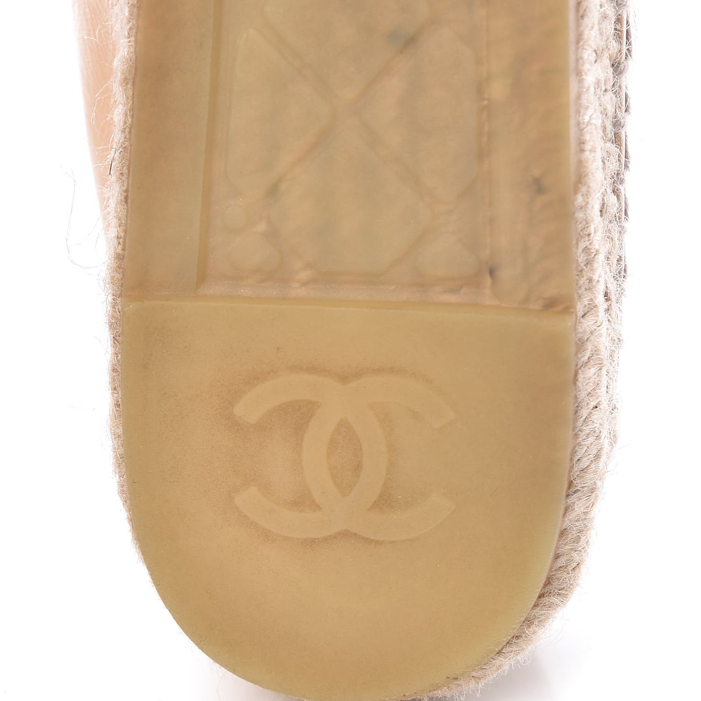 Lambskin CC Espadrilles 40 Beige Black
