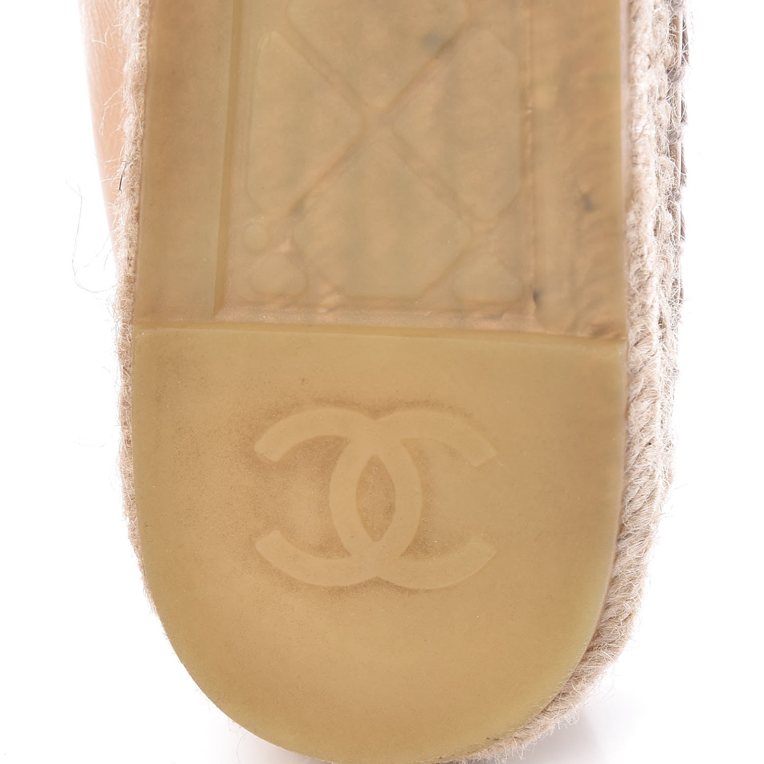 Chanel Lambskin CC Espadrilles 40 Beige Black 9 of 10